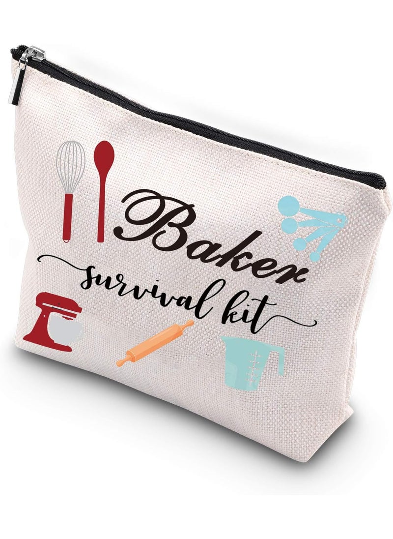 WCGXKO - Generic WCGXKO Baking Lover Gift Baker Survival Kit Portable Travel Accessories Toiletry Bag Makeup Bag - Image 1