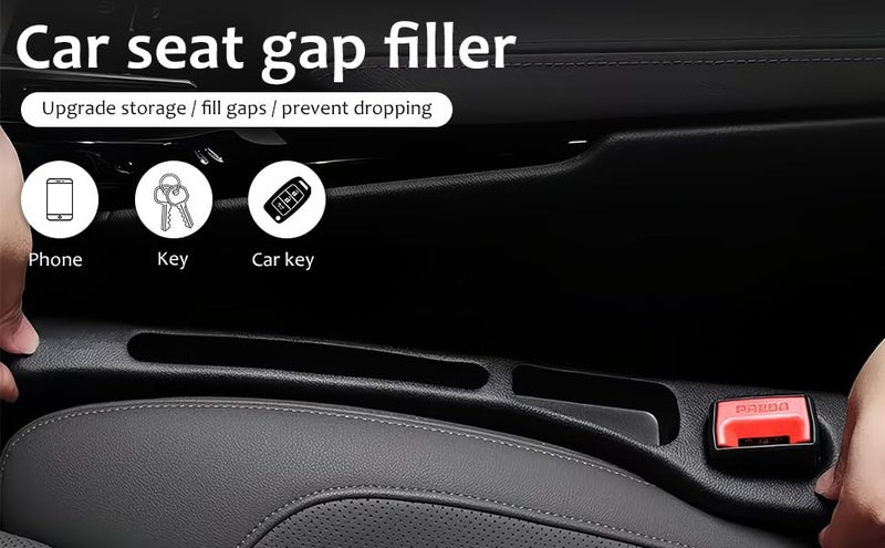 MAXOSHINE Car Seat Gap Filler Organizer | EVA Car Gap Pad with Buckle Base Fills Space Between Seat & Console | Car Phone Holder Gap Blocker for Cars, SUVs & Trucks Car Interior Accessories, Pck 2 - Image 4
