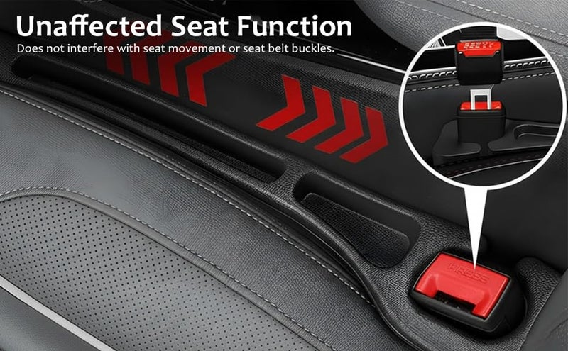 MAXOSHINE Car Seat Gap Filler Organizer | EVA Car Gap Pad with Buckle Base Fills Space Between Seat & Console | Car Phone Holder Gap Blocker for Cars, SUVs & Trucks Car Interior Accessories, Pck 2 - Image 3