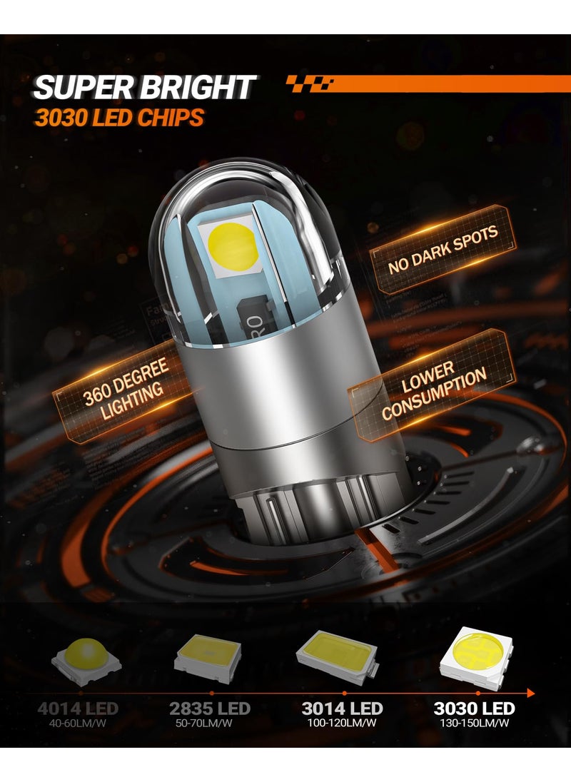 SEALIGHT SEALIGHT 194 LED Bulb 6000K White, 168 2825 T10 W5W 3030 Bright Chips, Dome Light, Map Door Courtesy License Plate Pack of 10  - Image 4