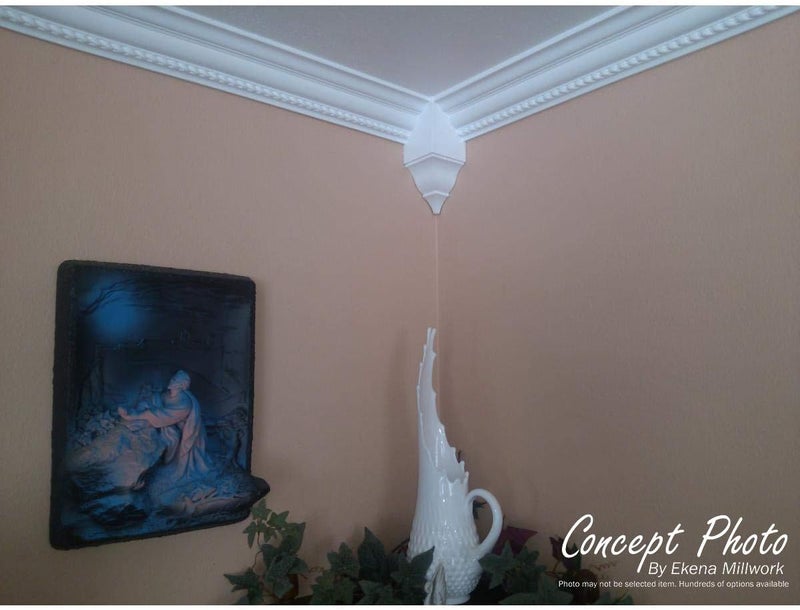 Ekena Millwork Endurathane Inside Corner for Palmetto Smooth Crown Moulding, 3"P x 3"H (matches moulding MLD03X03X04PA), Factory Primed - Image 5