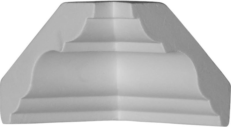Ekena Millwork Endurathane Inside Corner for Palmetto Smooth Crown Moulding, 3"P x 3"H (matches moulding MLD03X03X04PA), Factory Primed - Image 1
