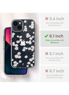 CYRILL CYRILL Spigen Cecile TPU, Poly Carbonate Back Cover Compatible for iPhone 13 (White Daisy)  - Image 2