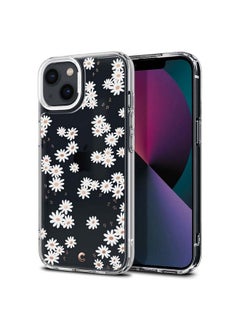 CYRILL CYRILL Spigen Cecile TPU, Poly Carbonate Back Cover Compatible for iPhone 13 (White Daisy)  - Image 1