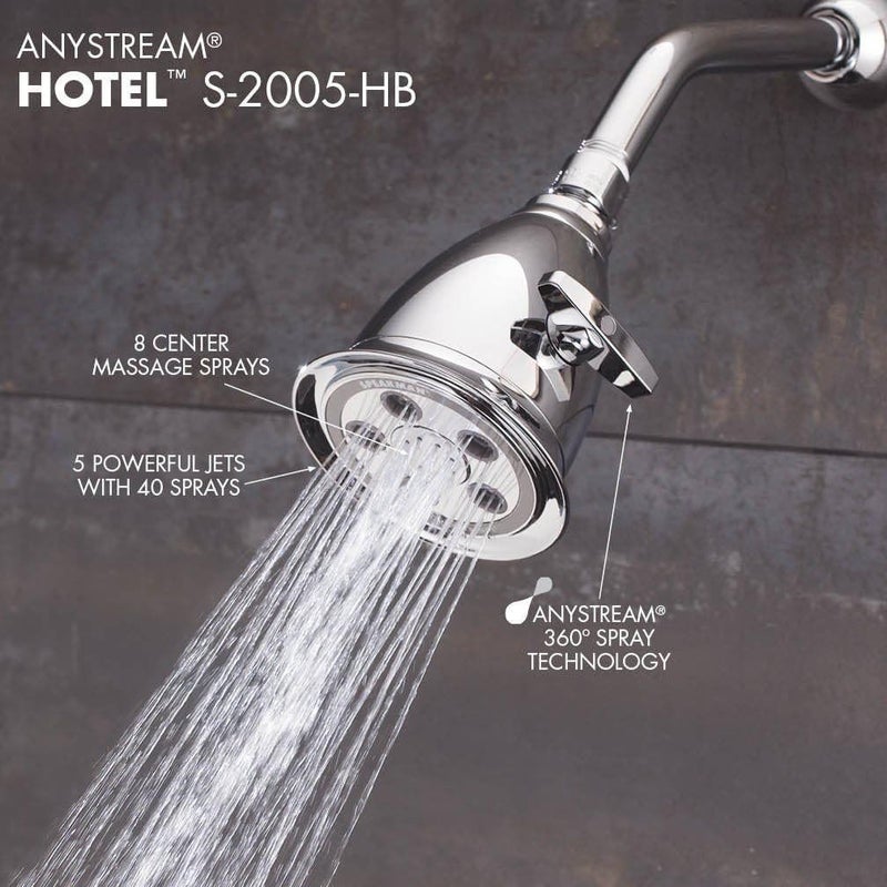Speakman Polished Chrome S-2005-HB Hotel Anystream High Pressure Shower Head - 2.5 GPM Adjustable Replacement Bathroom Showerhead - Image 4