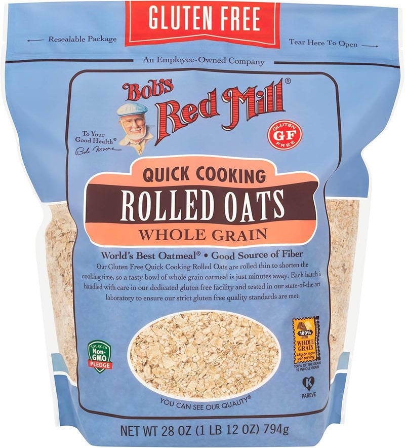 Bob's Red Mill Gluten Free Quick Cooking Rolled Oats, 28oz (Pack of 4) - Non GMO, Whole Grain, Vegan, Kosher - Image 2