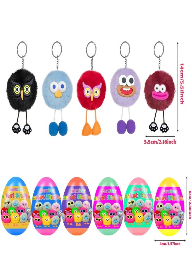Holydeck 24 Pcs PreFilled Easter Eggs with Plush Toys Keychain Decoration Stuffed Toy Great for Kids Boys Girls Easter Basket Stuffers Party Favors Easter Egg Fillers Hunt (Easter) - Image 2