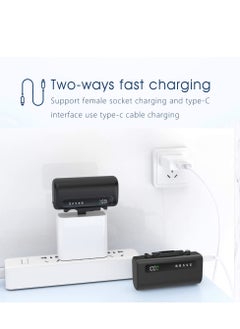 Brave Compact Power Bank 4-in-1 with Charging Station, 4-Pack 5000mAh External Battery Pack, LED Display, Built-in Type-C & Lightning Connectors, 22.5W USB-C Portable Charger, Fast Charging for iPhone 16/15/14/13/12, Samsung S24/S23/S22, iPad Pro, AirPods Pro, Ideal for Home, Office, Cafe, Hotel, Restaurant, Travel & More (Black)  - Image 5