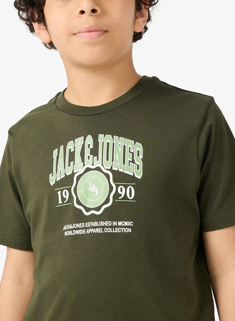 Jack & Jones Junior Kids Jjmako Crew Neck T-Shirt - Image 3