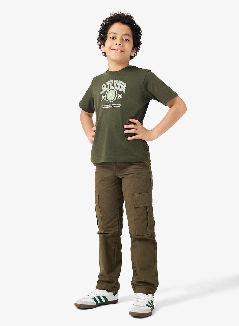Jack & Jones Junior Kids Jjmako Crew Neck T-Shirt - Image 4
