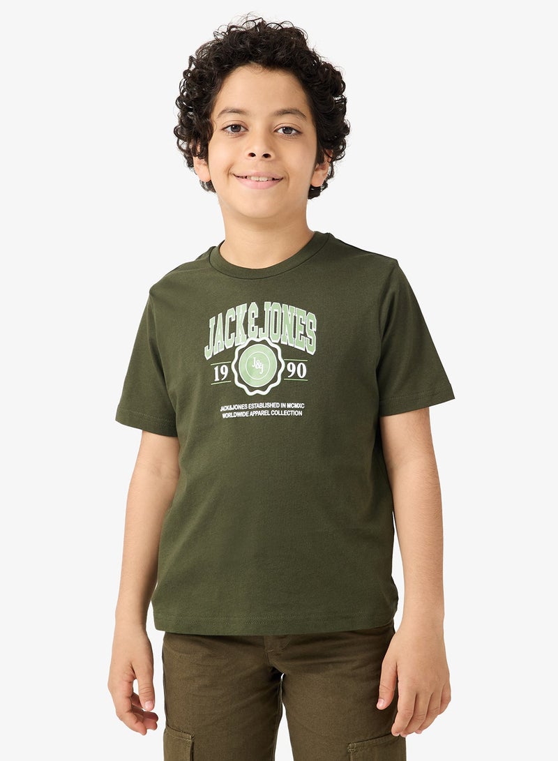 Jack & Jones Junior Kids Jjmako Crew Neck T-Shirt - Image 1