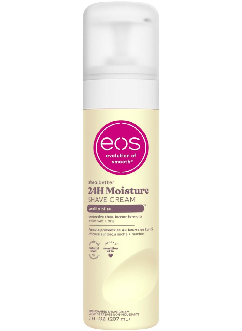 EOS eos Shea Better 24 Hour Moisture Shave Cream- Vanilla Bliss,7 fl oz, (207ml)  - Image 1