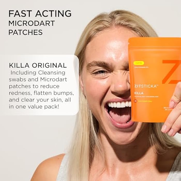 ZitSticka Killa Acne Patches for Face - World's Most Potent Pimple Patch with Fast-Acting Microdarts - Starts Working within 2 Hours for Deep, Early-Stage Zits - 20 Count - Image 4