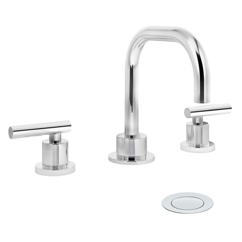 Symmons Dia Widespread TwoHandle Bathroom Faucet with Push Pop Drain Assembly 10 GPM - Image 2