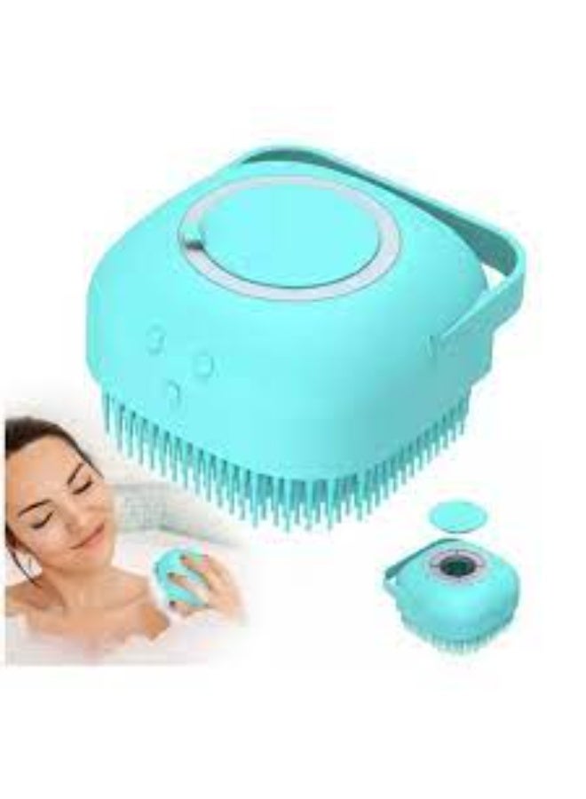 Silicone Body Brush Shower Scrubber With Shower Gel Dispenser Function Soft Bath Massage Exfoliating Cleaning - Image 3