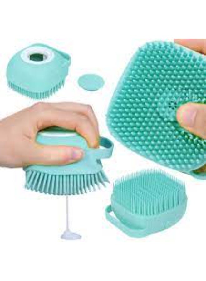 Silicone Body Brush Shower Scrubber With Shower Gel Dispenser Function Soft Bath Massage Exfoliating Cleaning - Image 2