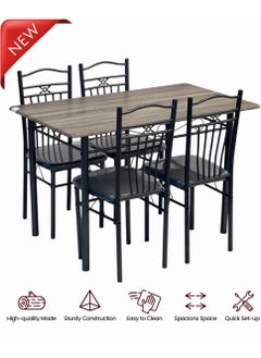 Set of 5 Pieces, Wooden Dining Table With 4 Chairs Set 120*70 CM - pzsku/Z9C0F11E220A0747D7F8FZ/45/_/1739559689/7e319851-c9ad-422a-90a1-c06eb8d8f0e2