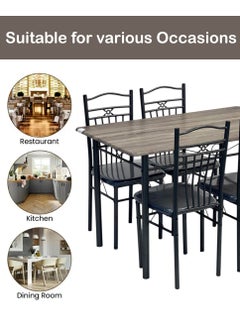 Set of 5 Pieces, Wooden Dining Table With 4 Chairs Set 120*70 CM - pzsku/Z9C0F11E220A0747D7F8FZ/45/_/1739559699/8136b1f0-1d5e-416b-854e-d492b0fda1fc