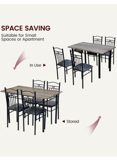 Set of 5 Pieces, Wooden Dining Table With 4 Chairs Set 120*70 CM - pzsku/Z9C0F11E220A0747D7F8FZ/45/_/1739559709/d3ea68dc-09b4-456f-993d-f7181452f53d