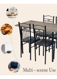 Set of 5 Pieces, Wooden Dining Table With 4 Chairs Set 120*70 CM - pzsku/Z9C0F11E220A0747D7F8FZ/45/_/1739559719/f2621b34-59b6-4485-bfa7-32a6b8474bdd