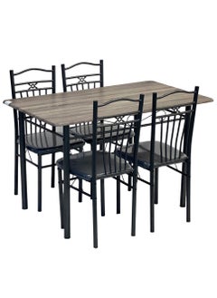 Set of 5 Pieces, Wooden Dining Table With 4 Chairs Set 120*70 CM - pzsku/Z9C0F11E220A0747D7F8FZ/45/_/1739559730/76eb0447-659e-4f25-856e-80d9af8a4522