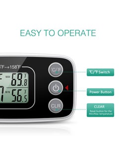 Fridge Thermometer, Digital Refrigerator Freezer Thermometer with Clear LCD Display, Max/Min Function, 3 Mounting Options for Kitchen, Home, Restaurants - pzsku/Z9C0F127C2CCC8905887CZ/45/_/1713488662/6aa1c7e3-bfdd-40a7-9fb3-a2e800cffcd2