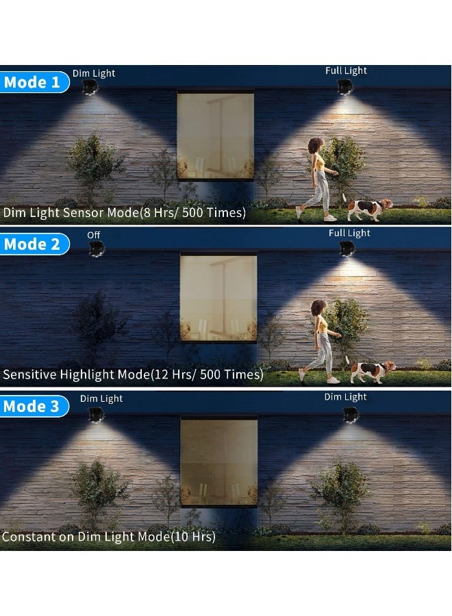 حزمة 2 من أضواء الحركة الشمسية القابلة للتعليق، أضواء أمان تعمل بالطاقة الشمسية للهواء الطلق، مع USB و 90 مصباح LED، أضواء أمان مقاومة للماء IP65 للسياج، الشرفة، الجدار، المرآب، الفناء - Image 2