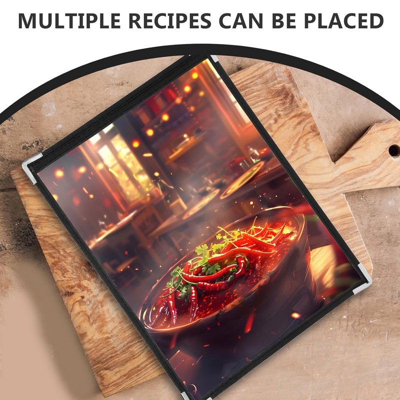 jojofuny PVC Menu Cover 2-Sided Restaurant Menu Folder with White Corner Pockets 21.6x28cm Sleeve for Cafes Bars and Food Service Use - Image 3
