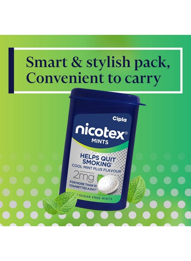 Cipla Cipla Nicotex Mints | Nicotine 2mg Lozenges (360 Pcs) | Helps Quit Smoking | Sugar Free | Cool Mint Plus Flavour (10 * 36 Pcs)  - Image 4