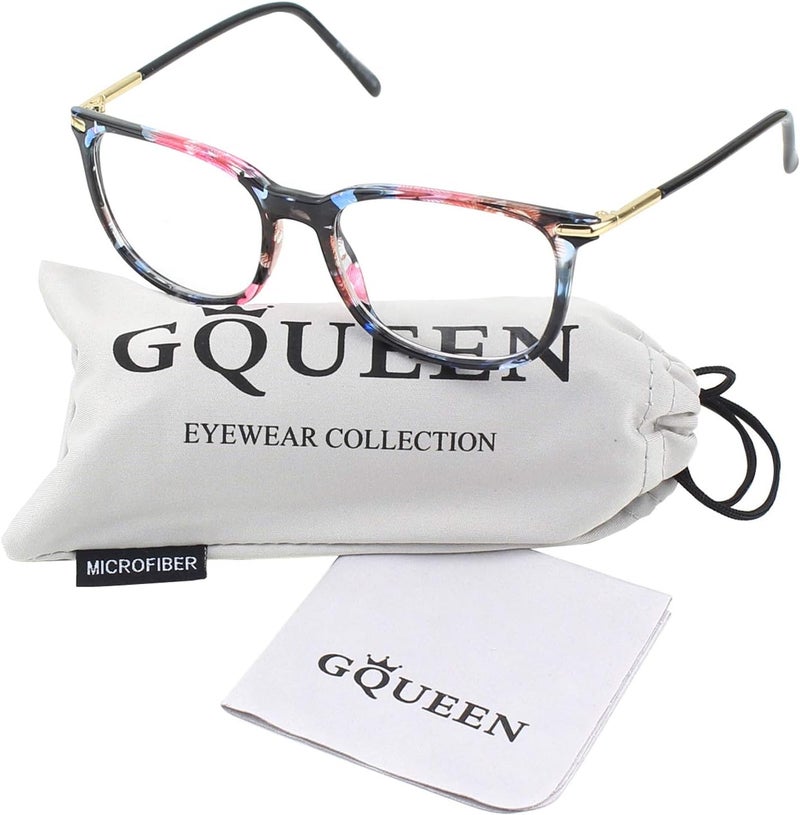 GQUEEN Fashion Fake Glasses Non Prescription Glasses Clear Lens Glasses Nerd Plain Frames Women Men, 201579 - Image 5