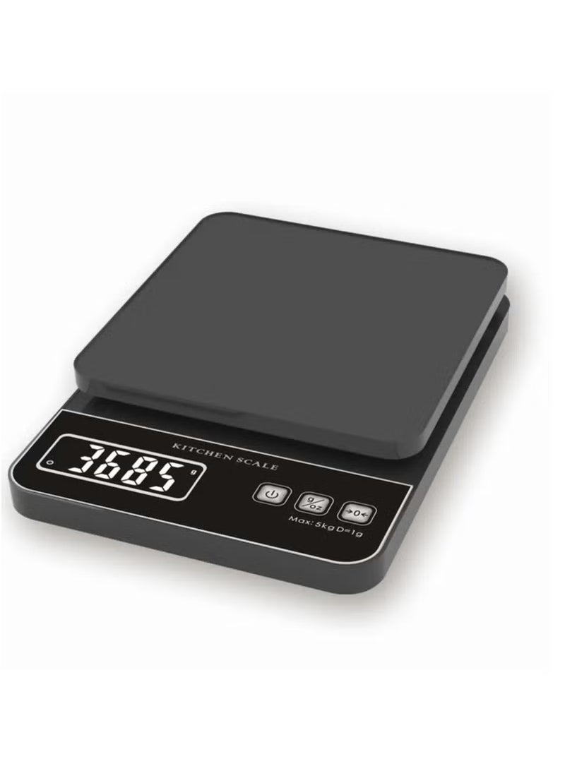 بانفيل ميزان مطبخ رقمي 5 كجم/1 جم - ميزان طعام عالي الدقة مزود بشاشة LCD، وهيكل ABS ومنصة من الفولاذ المقاوم للصدأ 201 - ميزان إلكتروني محمول للطهي والخبز والنظام الغذائي والاستخدام بالجملة  - Image 1