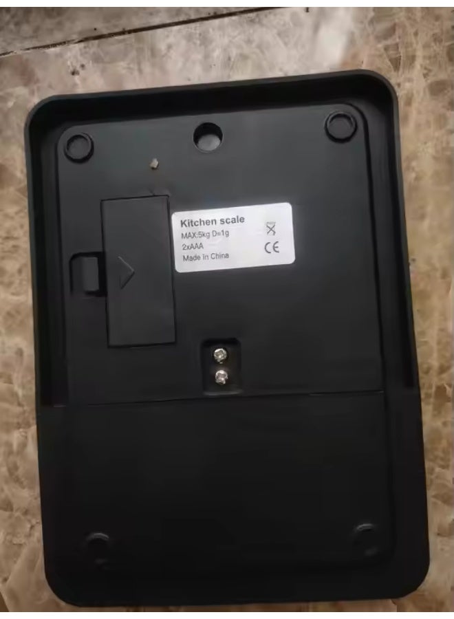 بانفيل ميزان مطبخ رقمي 5 كجم/1 جم - ميزان طعام عالي الدقة مزود بشاشة LCD، وهيكل ABS ومنصة من الفولاذ المقاوم للصدأ 201 - ميزان إلكتروني محمول للطهي والخبز والنظام الغذائي والاستخدام بالجملة  - Image 3