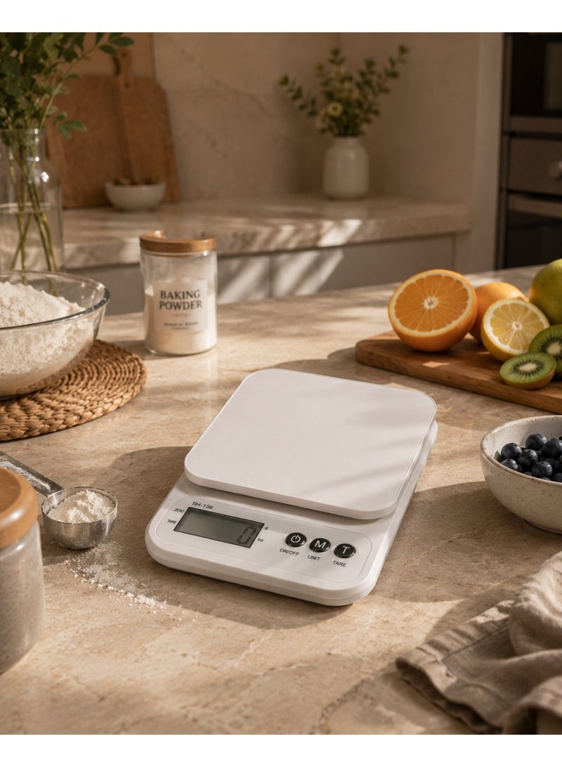 Panvil 10kg/1g Digital Kitchen Scale – High-Precision Food Weight Scale with LCD Display, ABS Body & 201 Stainless Steel Platform – Portable Electronic Scale for Cooking, Baking, Diet & Wholesale Use - Image 2