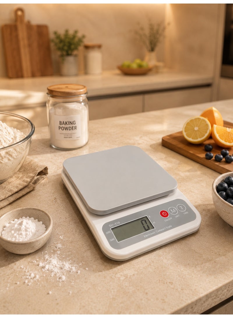 Panvil 10kg/1g Digital Kitchen Scale – High-Precision Food Weight Scale with LCD Display, ABS Body & 201 Stainless Steel Platform – Portable Electronic Scale for Cooking, Baking, Diet & Wholesale Use - Image 1