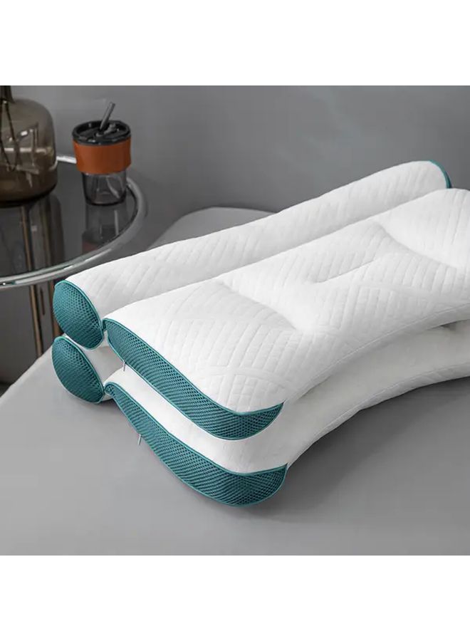 Dark Green Ergonomic Neck Pillow For Cervical Support And Spine Alignment - Image 2
