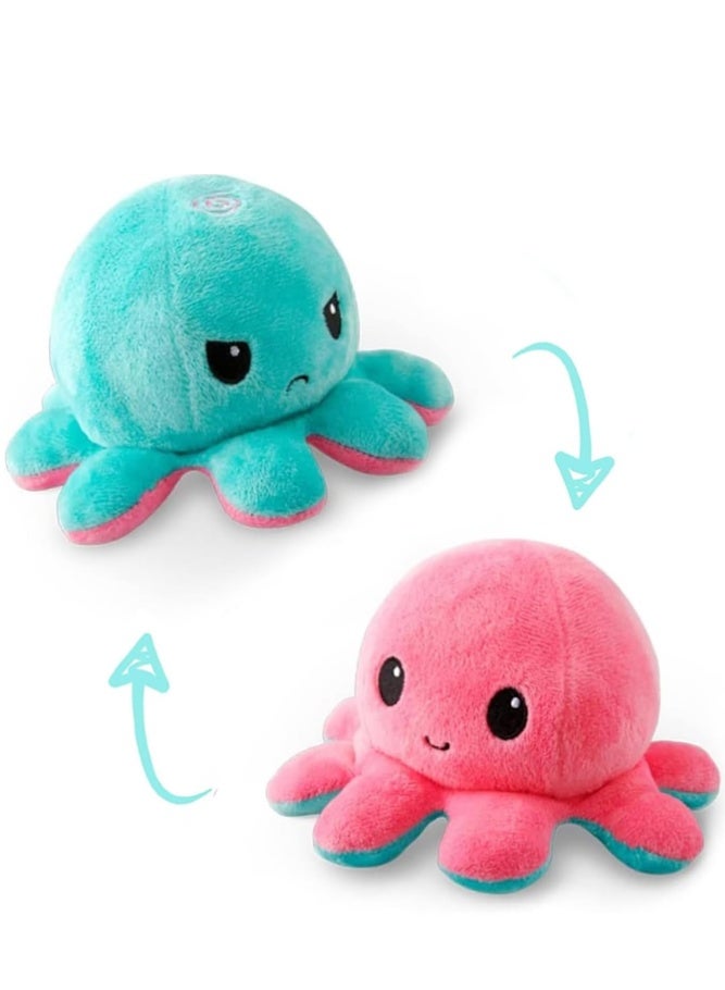 BELLSBERRY Reversible Octopus Plush Toy – Soft Double-Sided Flip Mood Octopus Doll for Kids - Image 1