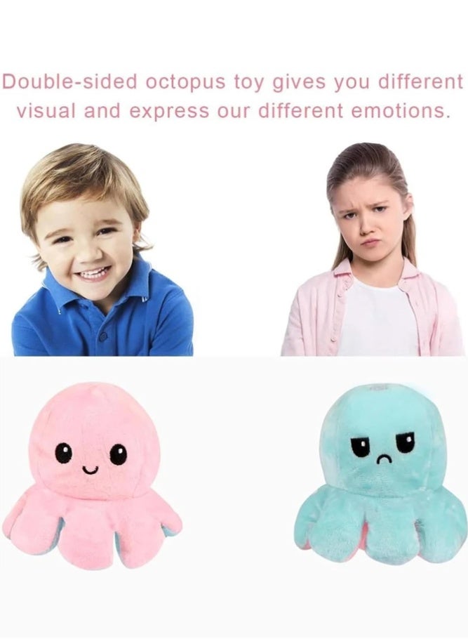 BELLSBERRY Reversible Octopus Plush Toy – Soft Double-Sided Flip Mood Octopus Doll for Kids - Image 4