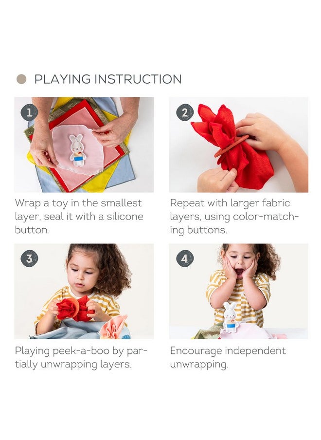 Taf Toys Taf Toys Peek-a-Boo What's Inside? Sensory Toy for Babies 18 Months & up, Montessori Tissue Toy for Color Matching & Fine Motor Skills Development, Baby Toy with Hidden Activity Toys  - Image 3