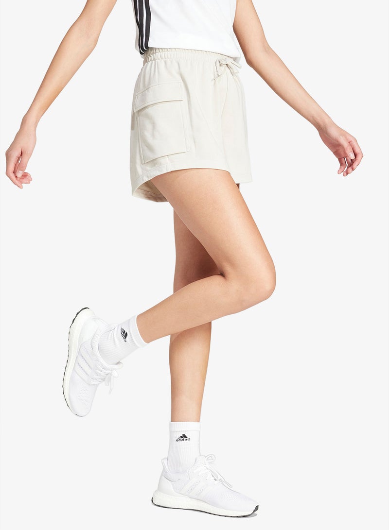 Adidas Essential Small Logo French Terry Cargo Shorts - Image 5