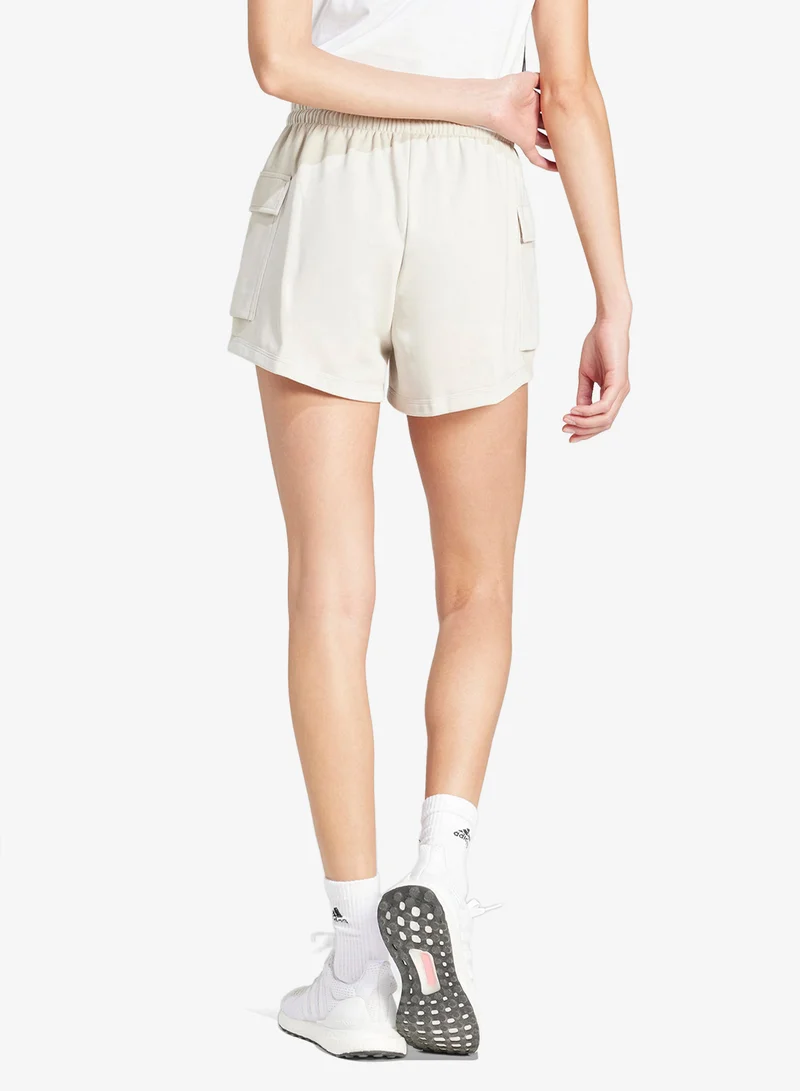 Adidas Essential Small Logo French Terry Cargo Shorts