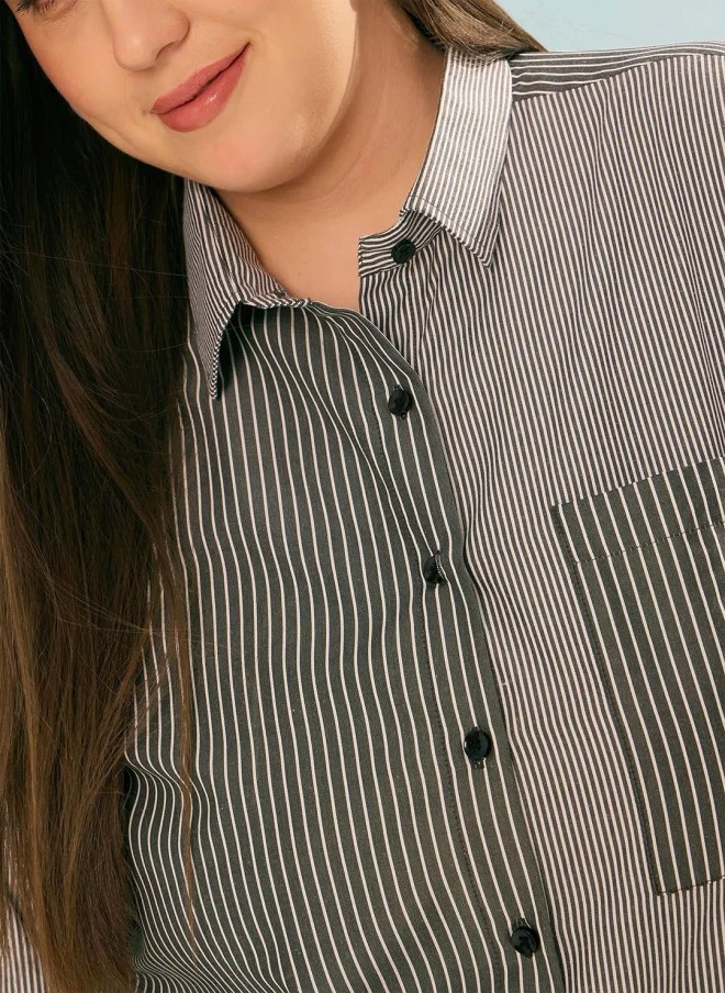ساسافراس Striped Casual Shirt for Women