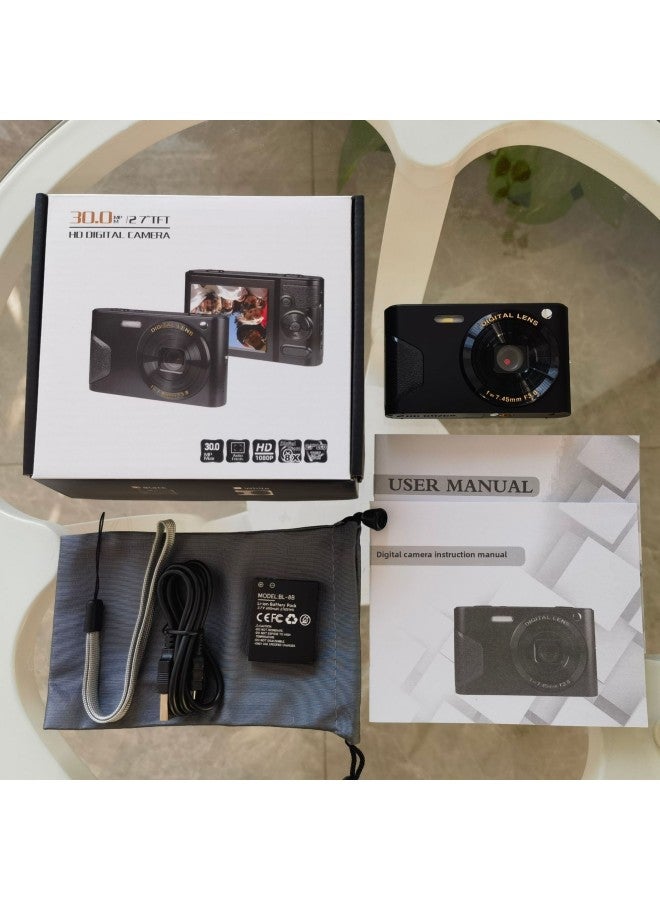 Generic 4K Student Camera 48 Million HD Daily Travel Photo Recorder Retro Macro Digital Beauty Camera-Body Color:C8 (Black)-Standard