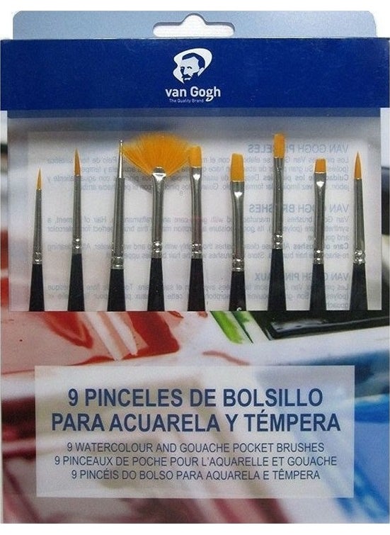 Van Gogh Watercolor and Gouache Paint Brush Set Mixed Set of 9 - pzsku/Z9C0F6B6D22EAE762486EZ/45/_/1725724119/2b610ad8-dbc7-4c16-9723-2fa140d37e09