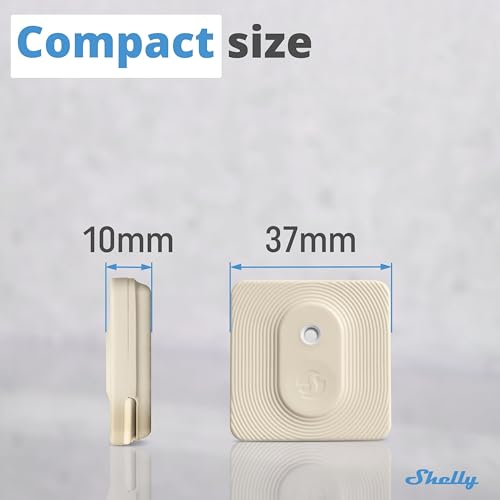 Shelly Bluetooth Smart Temperature & Humidity Sensor with Remote App Control & Monitoring, Home Assistant, Alexa, Google Home, Smart Scenes, IP54, Notification Alerts, Blu H&T Ivory - Image 3