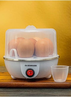 Olsenmark Egg Boiler Steamer Cooker OMEB7043, 360W Cooks 7 Eggs Poacher, 3 Cooking Stages, Automatic Power Off, Indicator Light, Stainless Steel Heating and Steaming Plate, Comes with Measuring Cups, Over Heating Protection  - Image 2