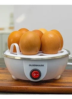 Olsenmark Egg Boiler Steamer Cooker OMEB7043, 360W Cooks 7 Eggs Poacher, 3 Cooking Stages, Automatic Power Off, Indicator Light, Stainless Steel Heating and Steaming Plate, Comes with Measuring Cups, Over Heating Protection  - Image 4