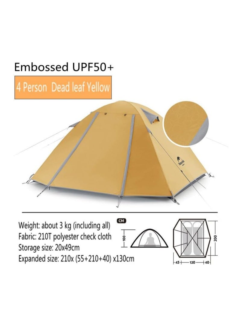 Naturehike Pole Tent | 2- 4 Person Camping & Hiking Tent | Aluminium | Lightweight & Durable | UPF50+ UV Protection  - Image 4