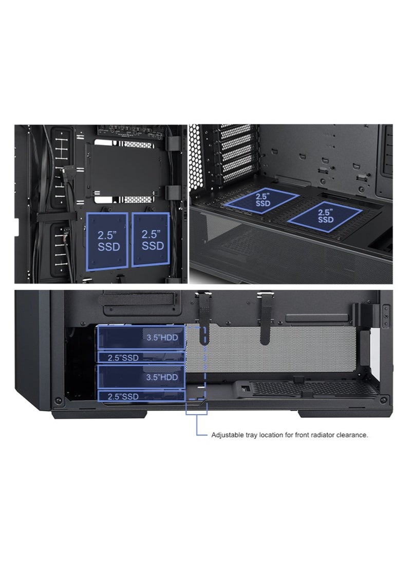 LIAN LI - LANCOOL 216 Gaming Case WHITE, Airflow Focus, Supports ATX, Micro-ATX, MINI-ITX, and E-ATX, RISER CABLE | WHITE - Image 1