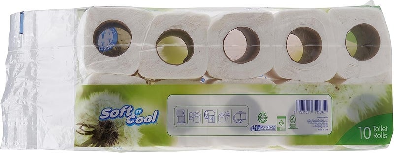 Soft n Cool Toilet Tissue Rolls 100 Sheet- 10 Rolls Per Pack - Image 4