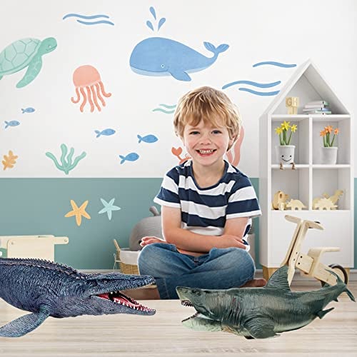 Higherbros Mosasaurus Shark Toys with Openable Jaws The Megalodon 11" Ocean World Realistic Marine Animal Creature Action Figure - Image 4